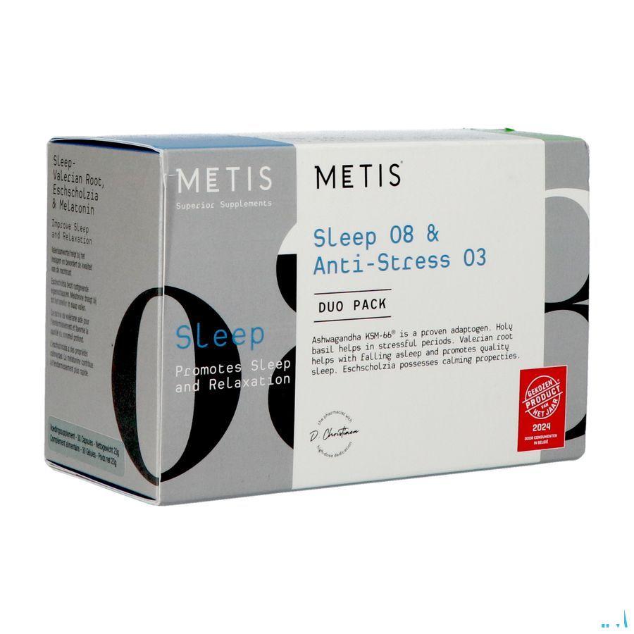 Metis Sleep 08  &  A/Stress 03 Duo V-Caps 30 x 2