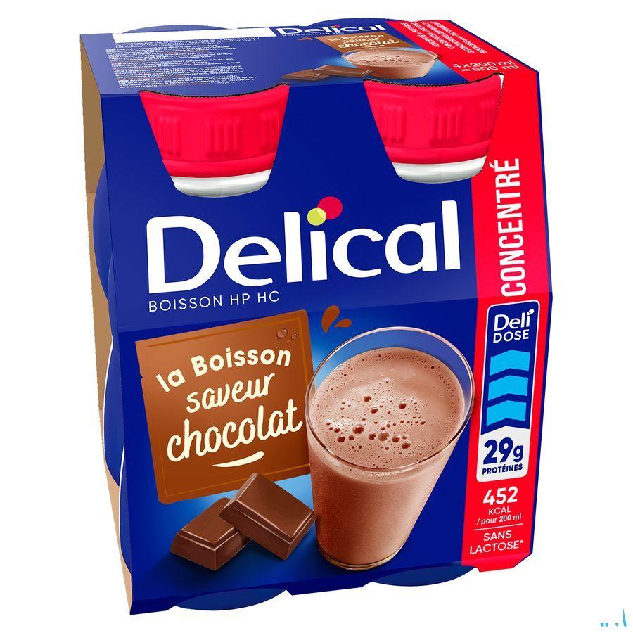 Delical Geconcentr. Chocolade 4X200 ml  -  Bs Nutrition