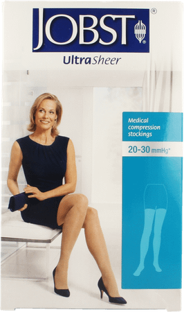 Jobst Ultrasheer Comf.20-30 Ag Cl.Bl. Pet Kant M