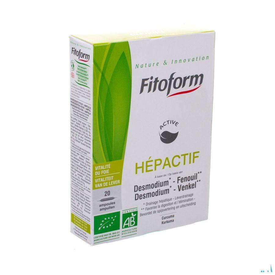 Hepactif Bio Ampoule 20x10 ml Fitoform  -  Bioholistic Diffusion