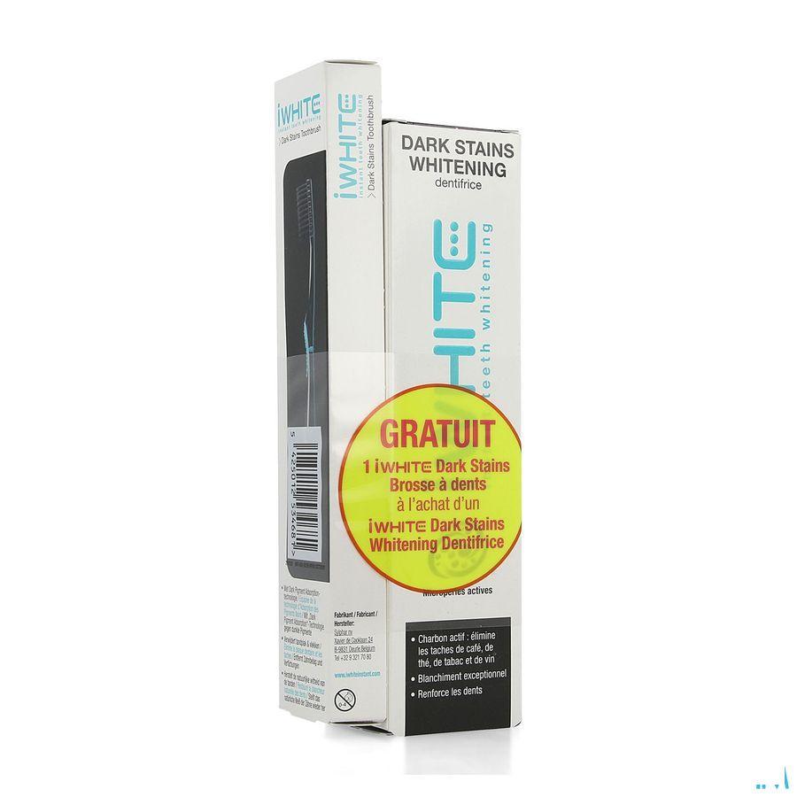 Iwhite Dark Stains Whitening Tandpasta Tube 75 ml