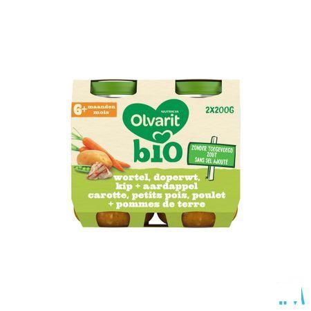 Olvarit Bio Car Petits Pois Poulet Pdt 6M 2X200G  -  Nutricia