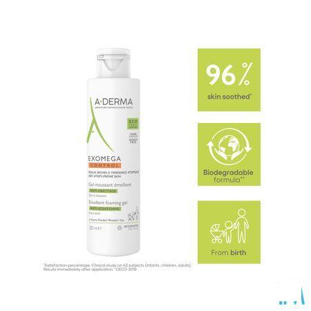 Aderma Exomega Control Emol. Schuimende Gel 200 ml  -  Aderma Benelux