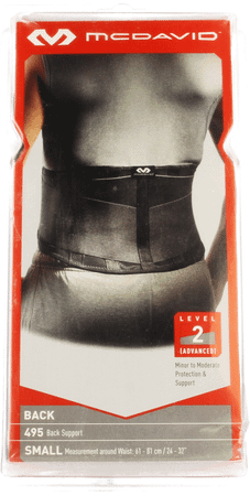 Mcdavid Lightweight Back Support Black S 495