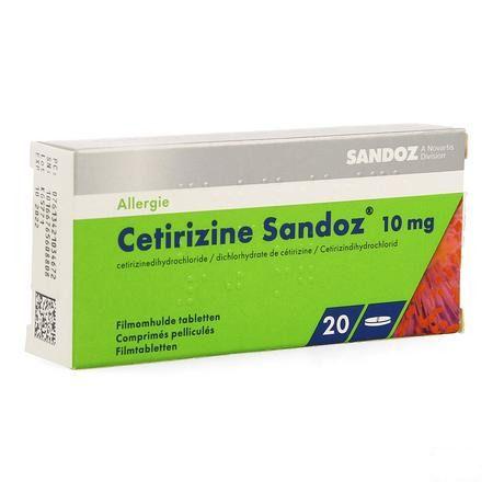 Cetirizine Sandoz Tabletten 20 X 10 mg 