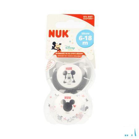 Nuk 2 Fopspenen Trendline Maat 2 Mickey  -  Eureka Pharma