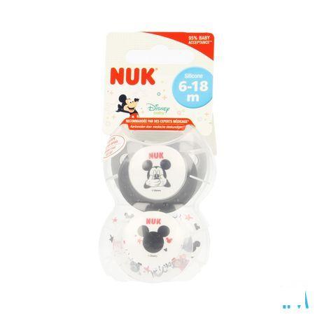 Nuk Sucettes 2 Trendline Mickey 6-18m 2  -  Eureka Pharma