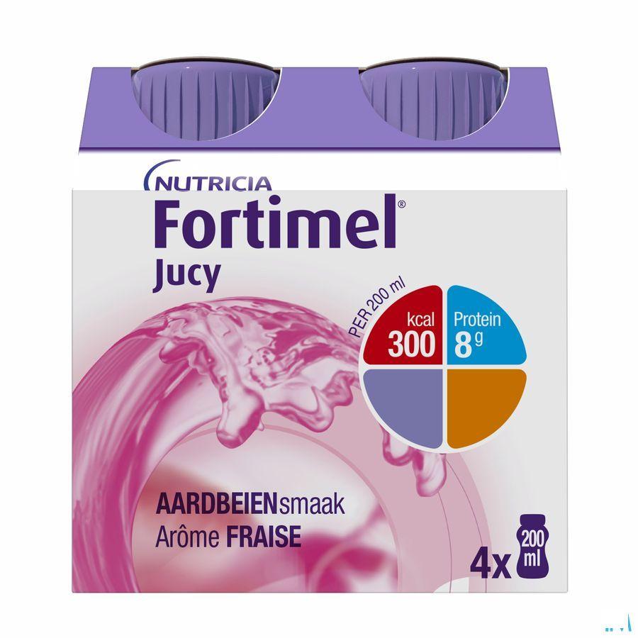 Fortimel Jucy Aardbei Cluster 4x200 ml 65462  -  Nutricia