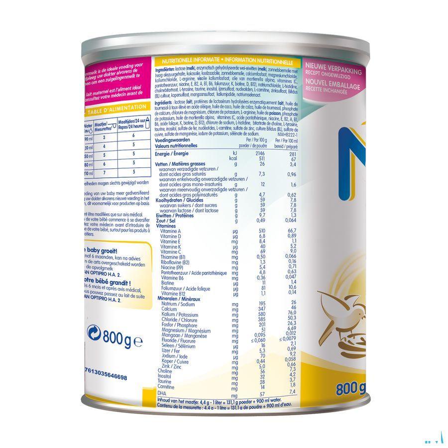 Nan Ha 1 Lait Poudre 800 gr  -  Nestle