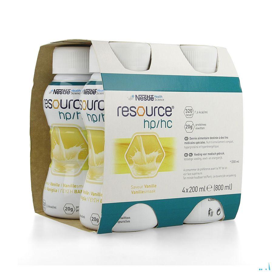 Resource Hp Hc Vanille Fles 4x200 ml  -  Nestle
