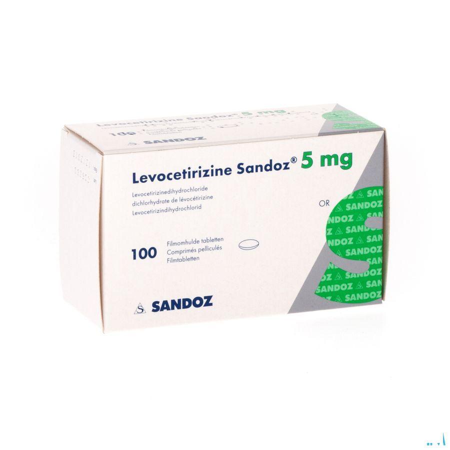 Levocetirizine Sandoz 5 mg Tabletten Enrob.100 X 5 mg