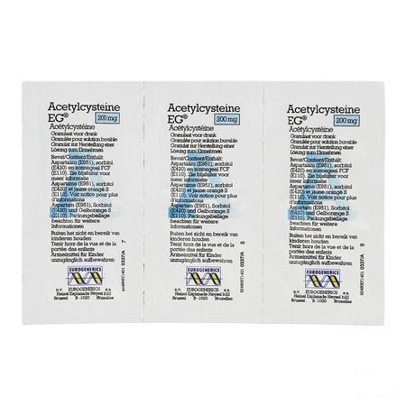 Acetylcysteine EG Sachets 30x200 mg  -  EG