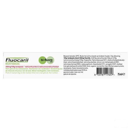 Fluocaril Bi-Fluor 250 Tandp. Munt 250 mg/100 g 75 ml