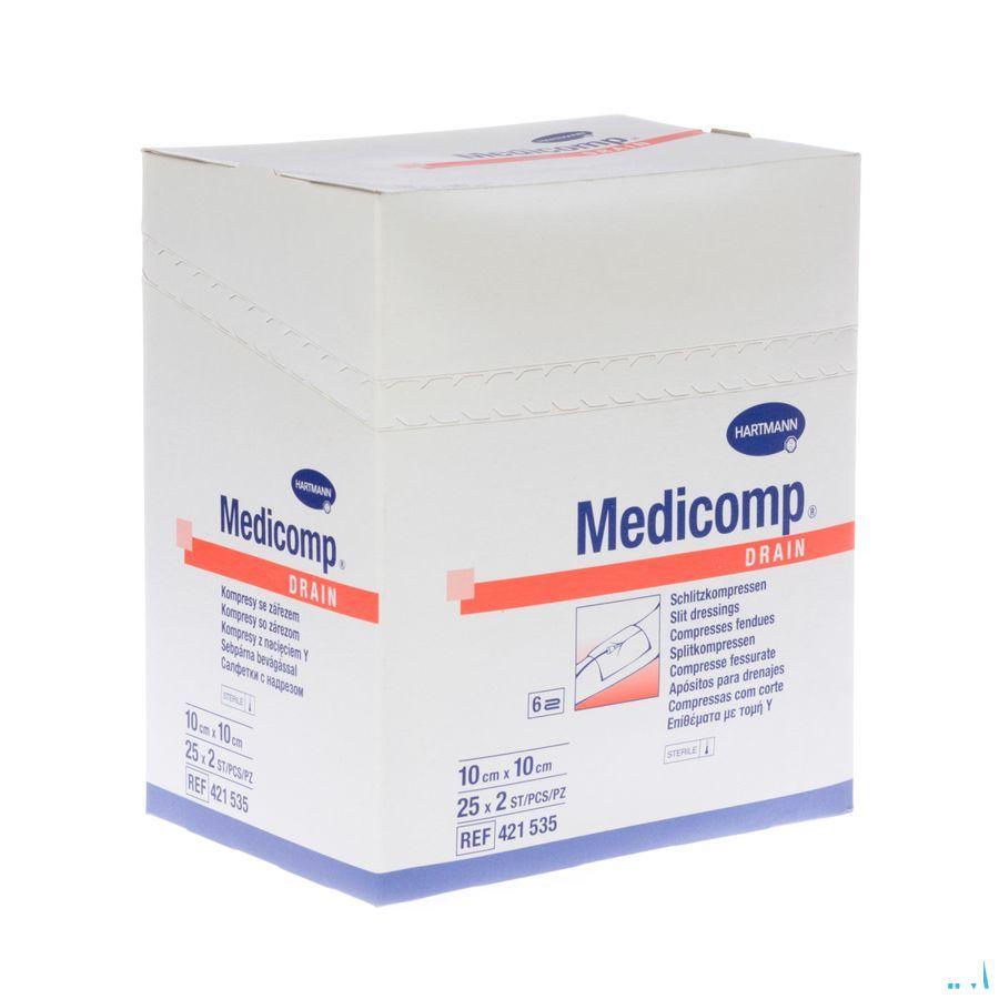 Medicomp Drain Kompres Steriel 10X10Cm 25X2 4215356  -  Hartmann