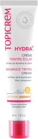 Topicrem Hydra+ Getinte Cr Eclat Medium 40 ml