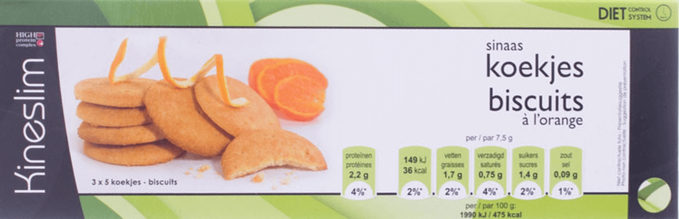 Kineslim Sinaasappelkoekjes 3x5  -  Ocebio