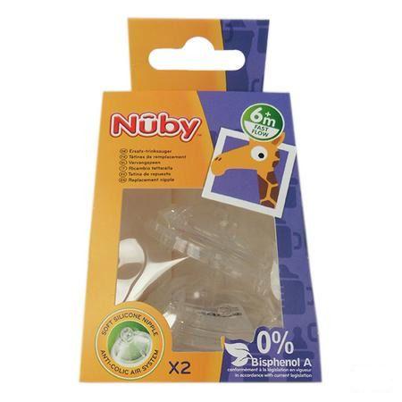 Nuby Cl Speen Vervanging Softflex Fast Flow +6M