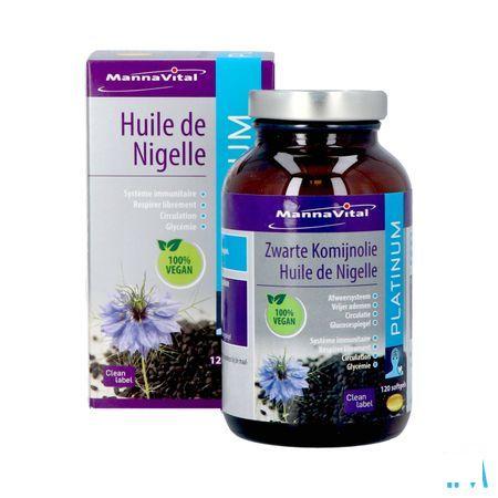 Mannavital Omega 3 Zwarte Komijnolie V-Caps 120