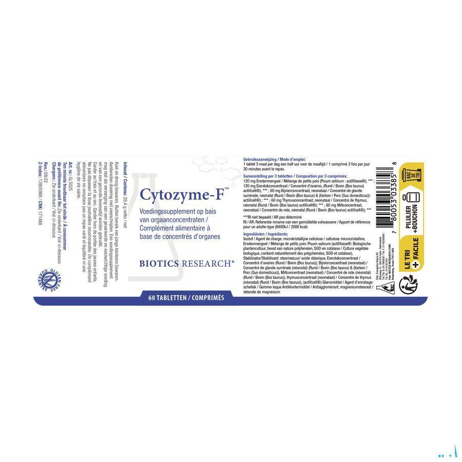 Biotics Cytozyme-F 60 tabletten  -  Energetica Natura