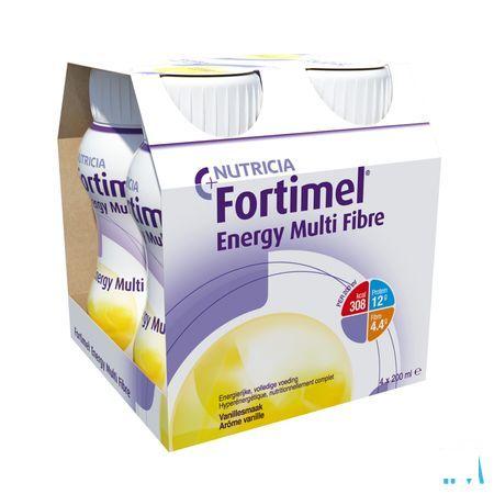 Fortimel Energy Multi Fibre Vanille 4x200 ml  -  Nutricia