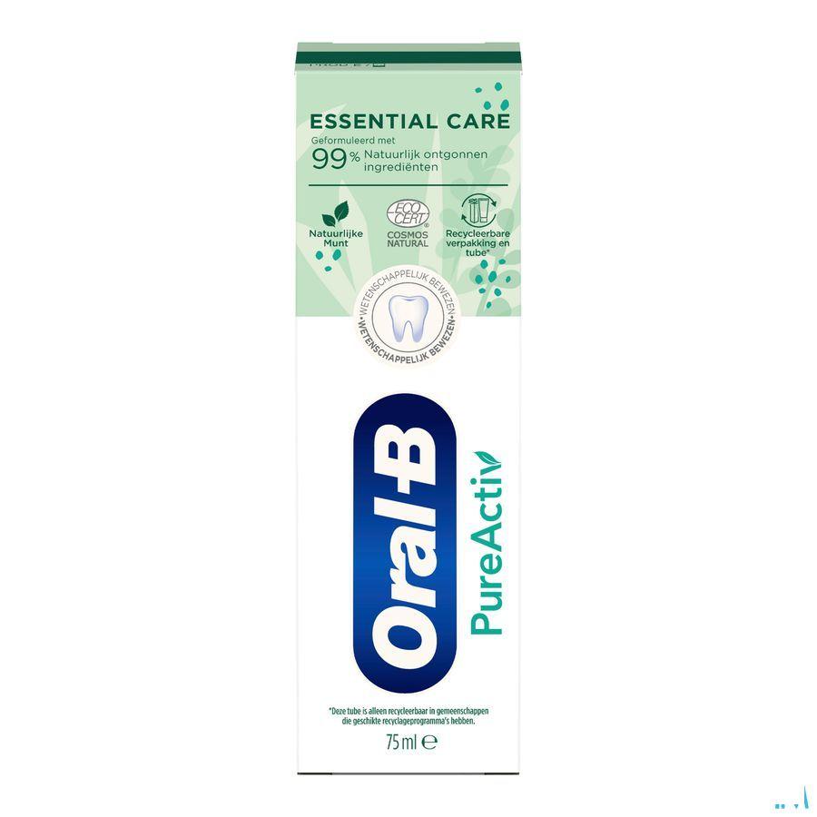 Oral B Dentifrice Pureactiv 0% Essential 75 ml