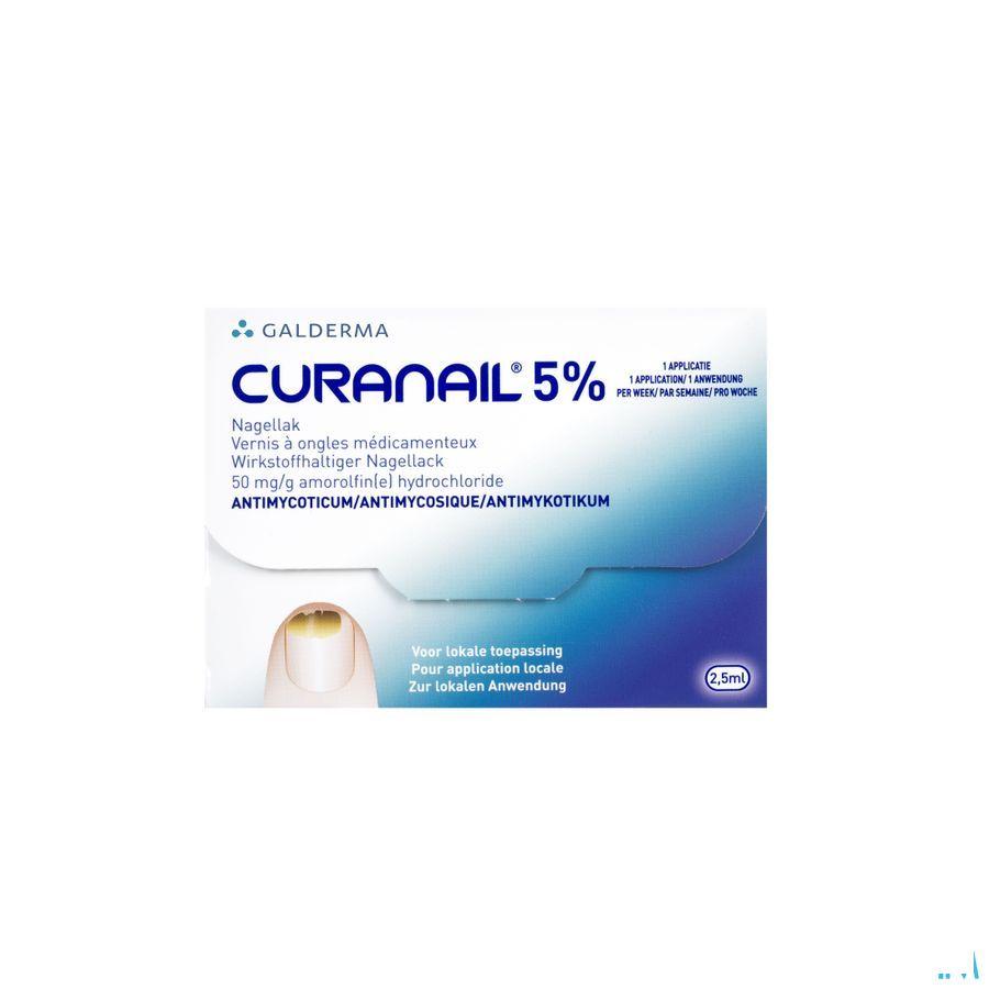 Curanail 5 % Nagellak 2,5 ml  -  Galderma Belgilux