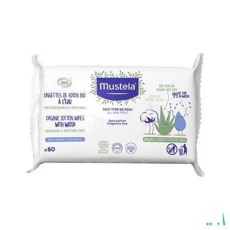Mustela Bio Lingettes Coton Eau 60