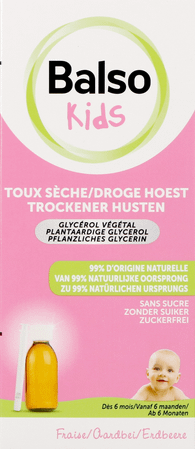 Balso Kids Hoestsiroop Z/Suiker 125ml + Pipet