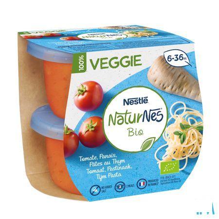 Naturnes Veggie Tomaat Pastinaak Tijm Pasta 2X190G  -  Nestle