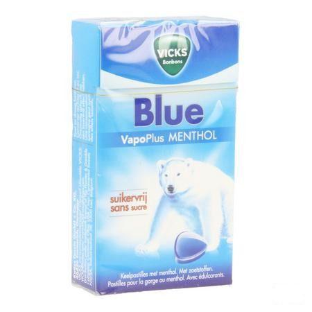 Vicks Past Blauw zonder suiker 40 gr Box