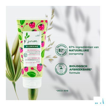 Klorane Petit Junior Douche Gel Framboos 200 ml