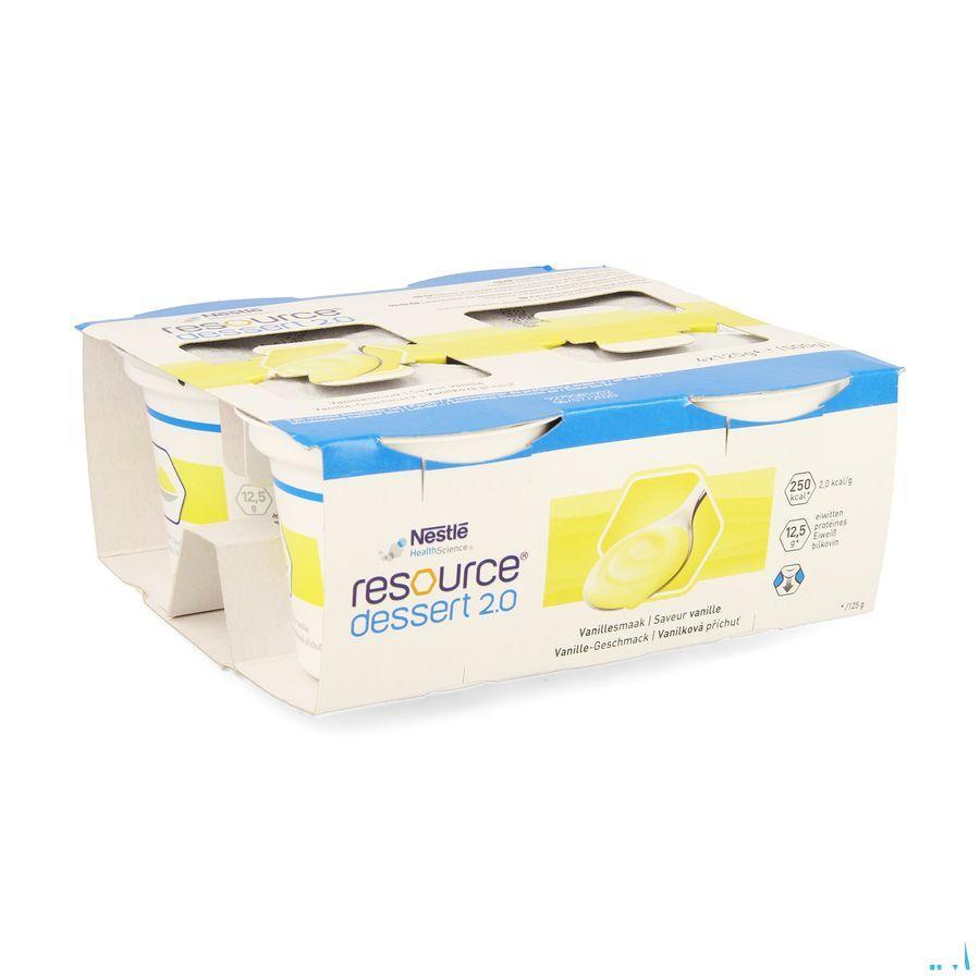 Resource Dessert 2.0 Vanille 4x125 G  -  Nestle