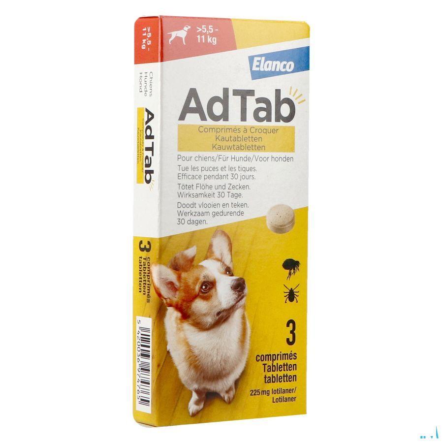 Adtab 225mg Hond >5,5Kg-11Kg Kauwtabl 3