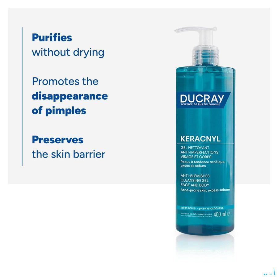 Ducray Keracnyl Schuimende Gel 400 ml  -  Ducray Benelux