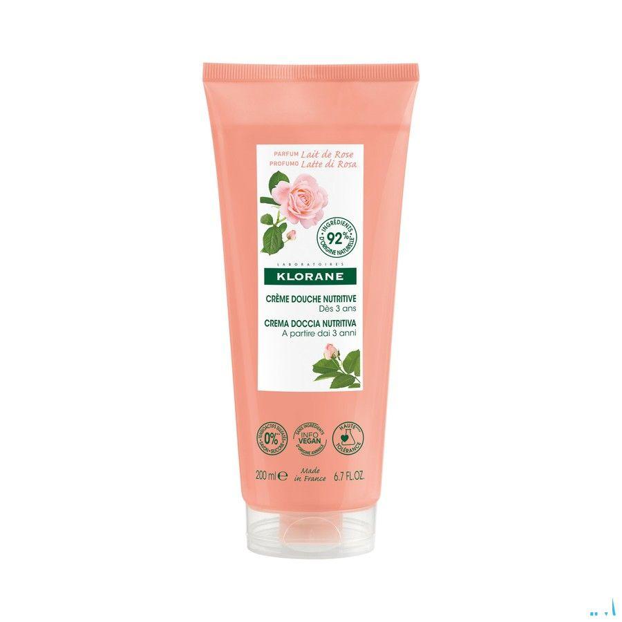 Klorane Corps Creme Douche Lait Rose 200 ml