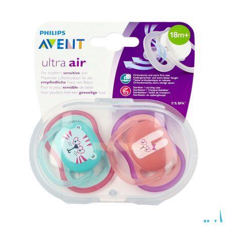 Philips Avent Sucette +18M Air Girl Tigre Lapin