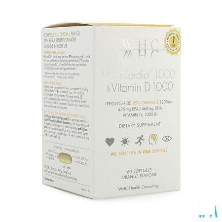 Unocardio 1000 + Vit D 1000 Softgels 60