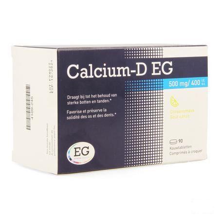 Calcium-D Eg 500 mg/400Ie Kauwtabl 90  -  EG