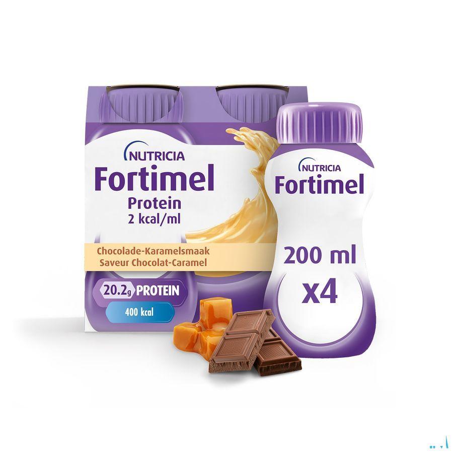 Fortimel Protein 2Kcal Karamel & Chocolade 4X200 ml