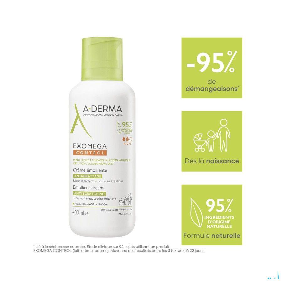 Aderma Exomega Control Creme Emollient Tube 400 ml  -  Aderma