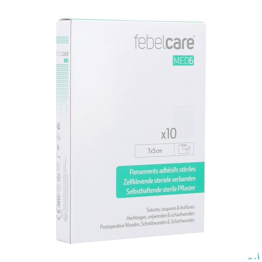 Febelcare Med6 Pansem. Adhesifs Steril. 7x5cm 10pc