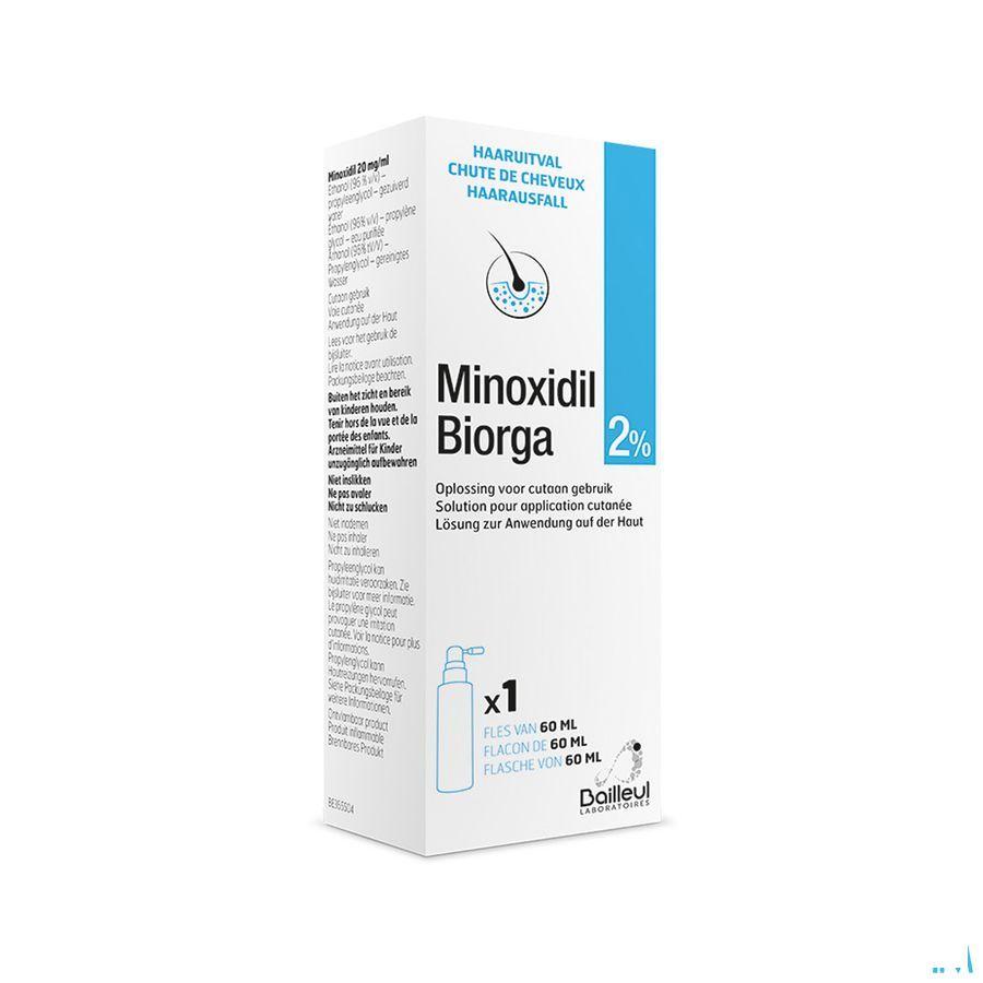 Minoxidil Biorga 2% Oplossing Cutaan Koffer Flacon 1x60 ml