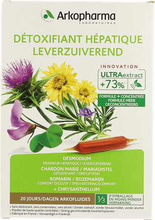 Arkofluide Detoxifiant Hepatique Ampoule 20x10 ml  -  Arkopharma