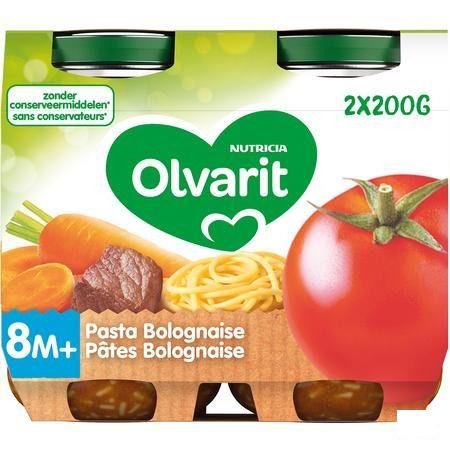 Olvarit Pasta Bolognaise 2x200 gr 8m06  -  Nutricia