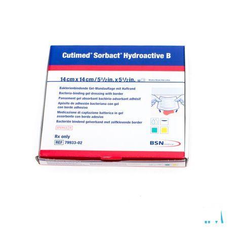 Cutimed Sorbact Hydroactive B 14x14,0cm 10 7993302