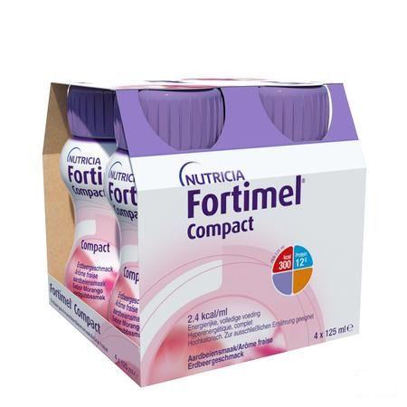 Fortimel Compact Aardbei 4x125 ml  -  Nutricia