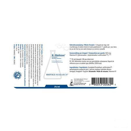 Biotics K-Mulsion 29.6 ml  -  Energetica Natura