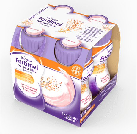 Fortimel Compact Fiber 2.4Kcal Aardbei 4 x 125 ml