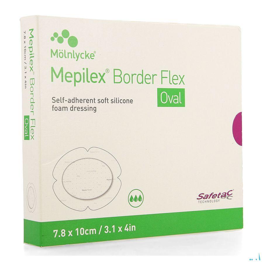 Mepilex Border Flex Oval Verband 7,8X10cm 5 583500