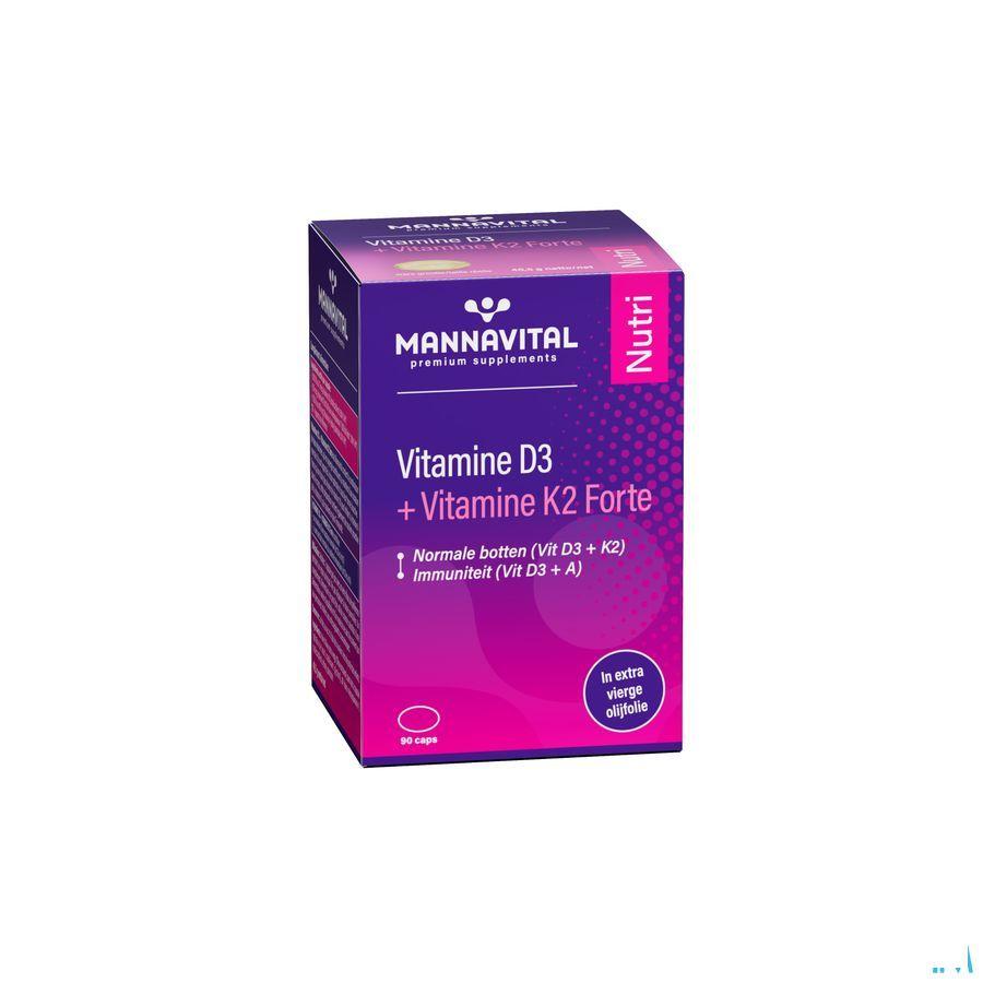 Mannavital Vitamine D3 + K2 Forte Caps 90